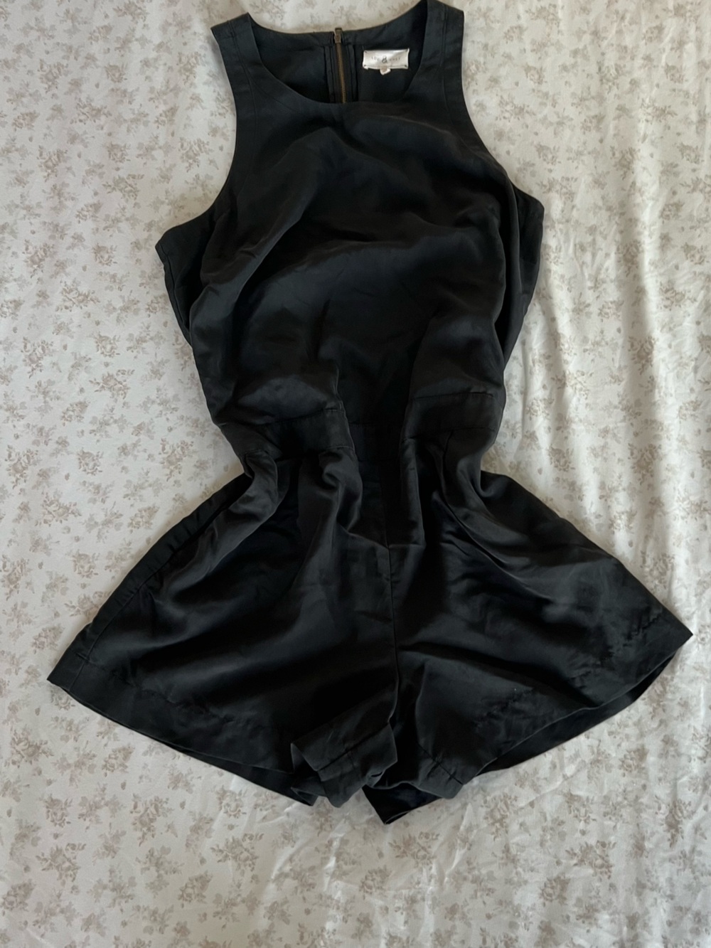 Lou & Grey Black Dress with Brass Zipper Detail